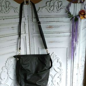 Gray Bucket Bag with Removable Strap